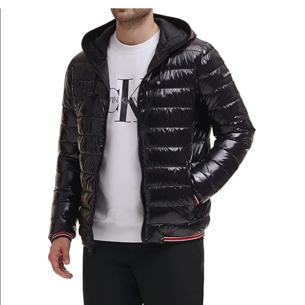 Calvin Klein Men's Hooded Super Shine Puffer Jacket - Picture 11 of 12